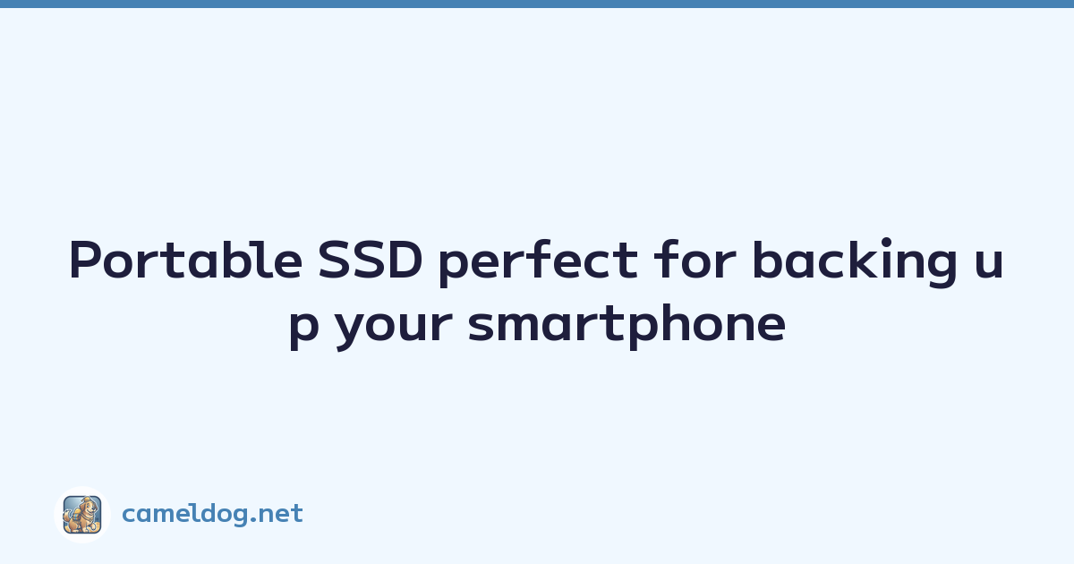 Featured image of post Portable SSD perfect for backing up your smartphone