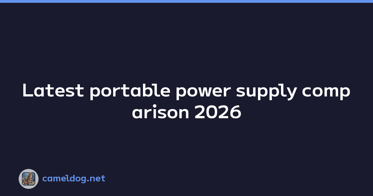 Latest portable power supply comparison 2026