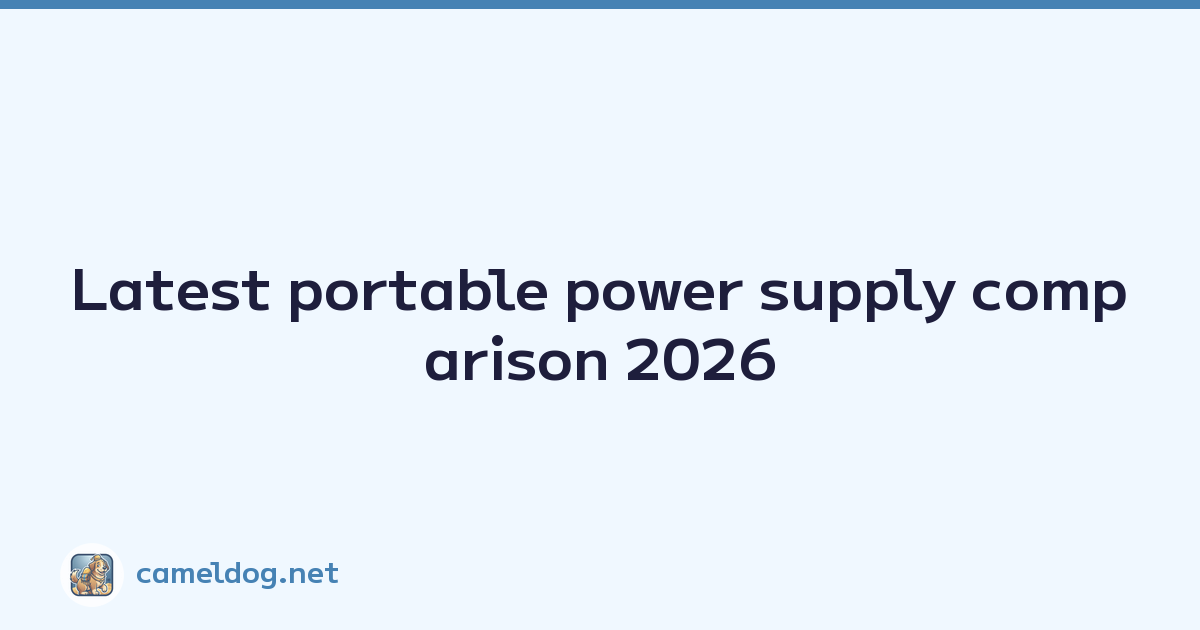 Latest portable power supply comparison 2026